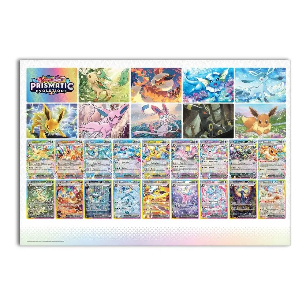Pokémon Prismatic Evolutions Poster Collection – Set Especial con Sobres y Póster de Eeveelutions