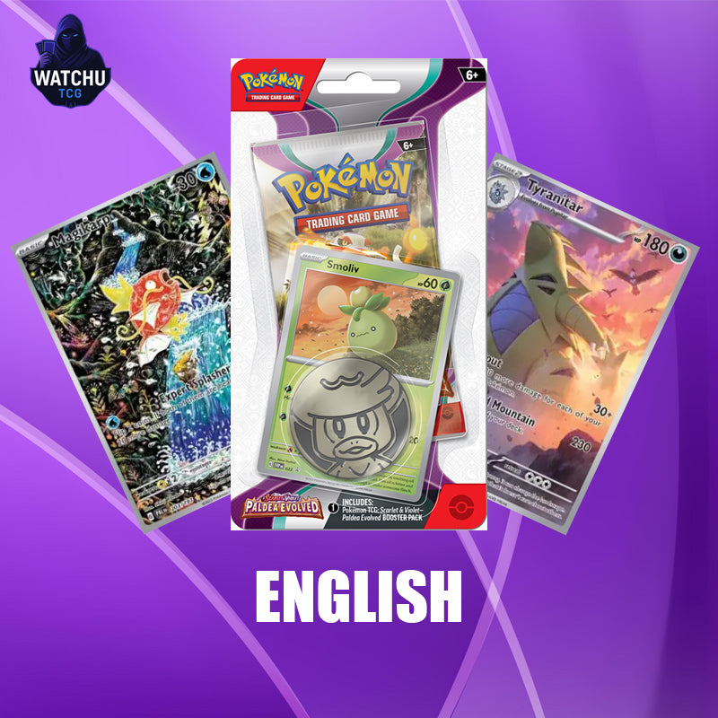 Pokémon PAL Paldea Evolved Smoliv 1-Pack Blister – Promo, Sobre y Moneda (Inglés)