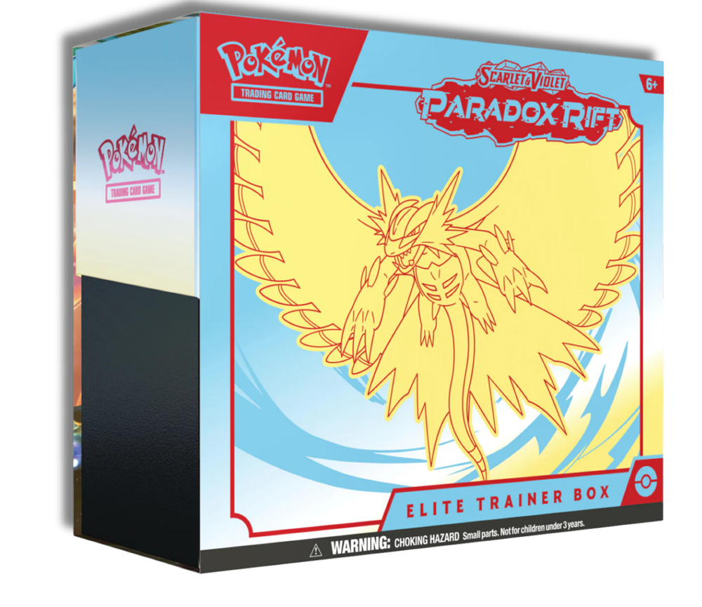 Pokémon PAR Paradox Rift Roaring Moon Elite Trainer Box – Promo, Sobres y Accesorios (Inglés)