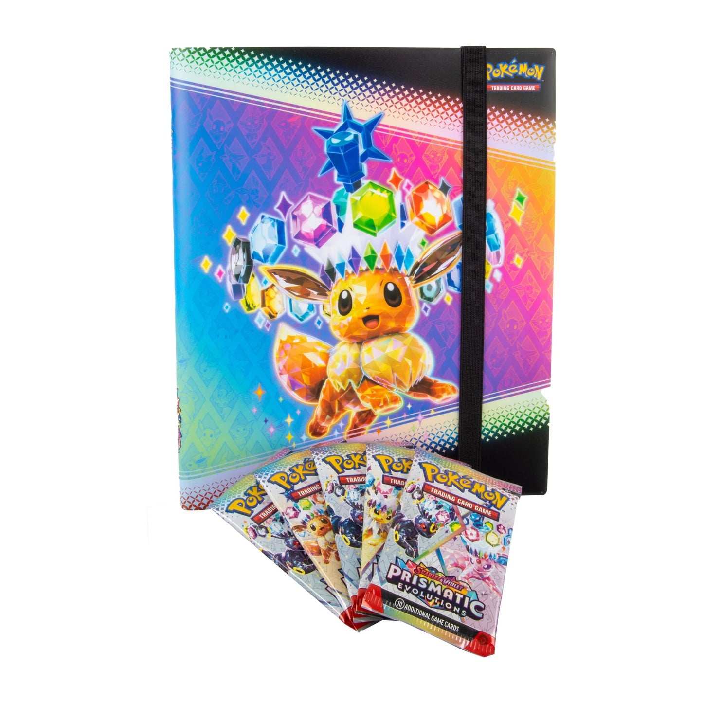 Pokémon TCG Prismatic Evolutions Binder Collection – Álbum + 5 Sobres de Expansión (en Inglés)