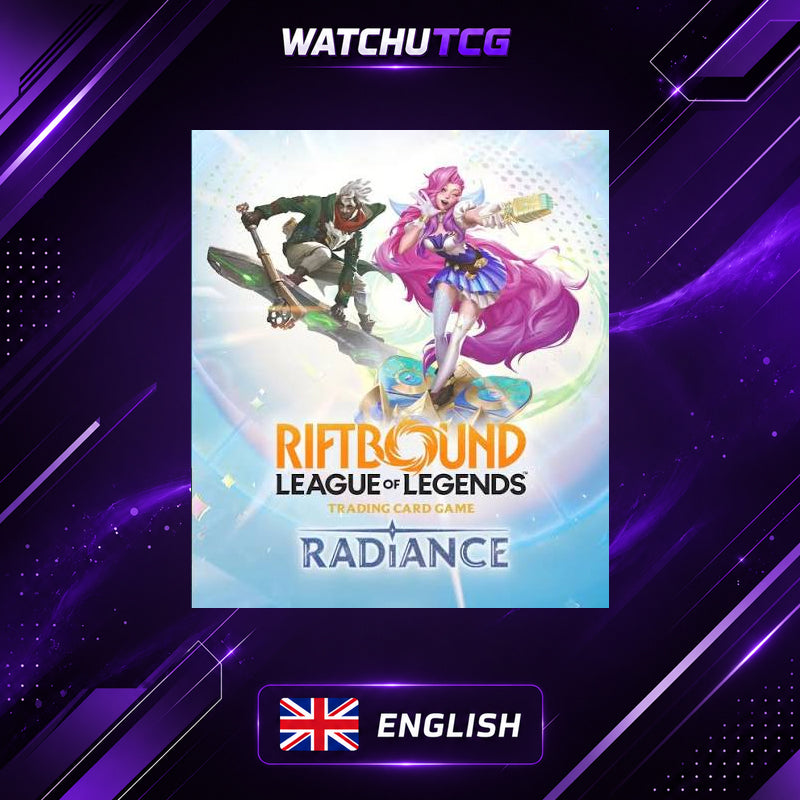 Riftbound League of Legends TCG Radiance Vault Inglés – 6 Sobres + 36 Runas + 3 Tokens Foil