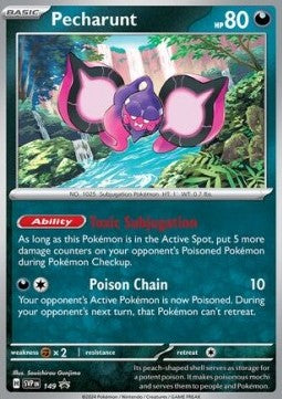 Pokémon TCG 3-Pack Blister Scarlet & Violet Shrouded Fable con Carta Promo Pecharunt Black Star y 3 Sobres Coleccionables