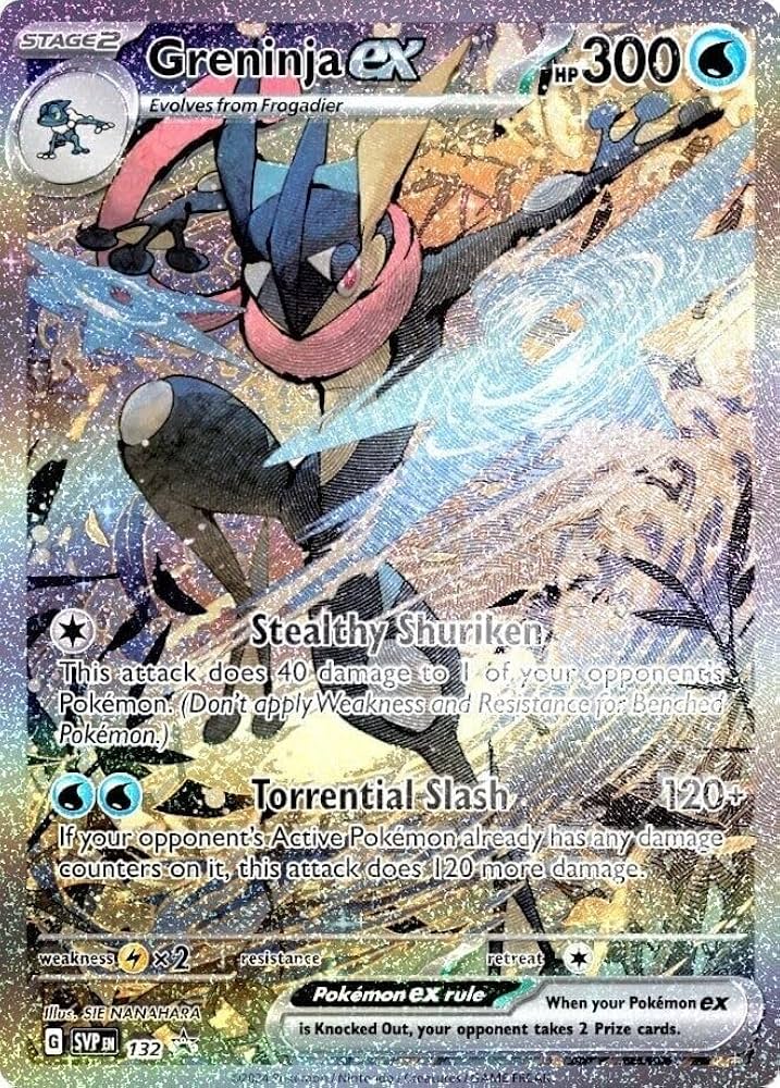 Pokémon SFA Shrouded Fable Greninja ex Special Illustration Collection – 5 Sobres + 3 Cartas Promocionales (Inglés)