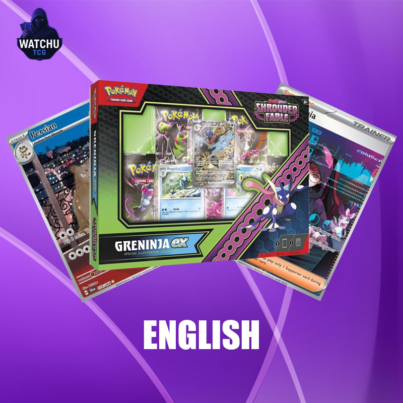 Pokémon SFA Shrouded Fable Greninja ex Special Illustration Collection – 5 Sobres + 3 Cartas Promocionales (Inglés)