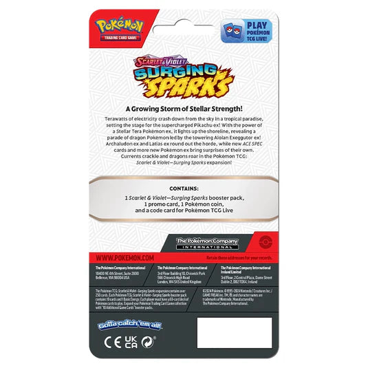 Pokémon SSP Surging Sparks Pachirisu 1-Pack Blister – Carta Promo + Moneda (Inglés)