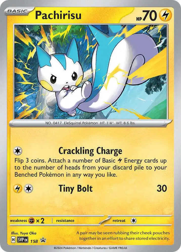 Pokémon SSP Surging Sparks Pachirisu 1-Pack Blister – Carta Promo + Moneda (Inglés)