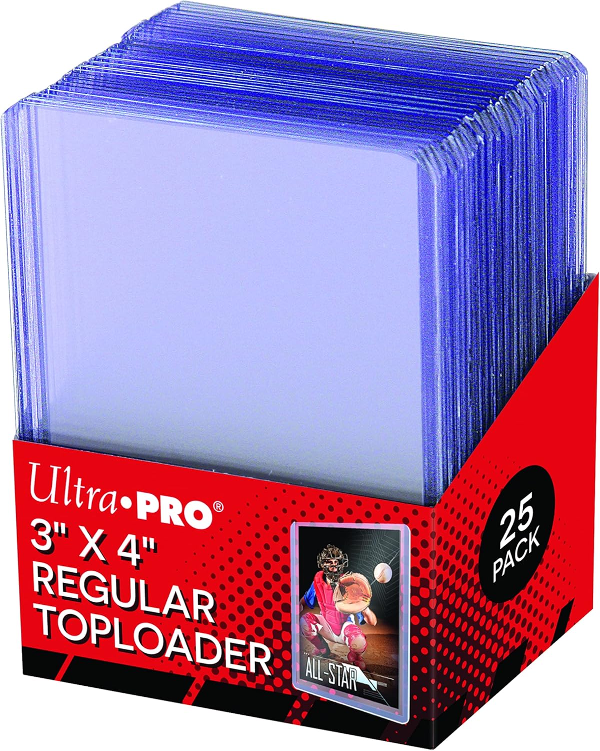 25 Ultra Pro Regular Toploaders 3″ × 4″ (63,5 × 88,9 mm) – Protector Rígido PVC para Cartas TCG