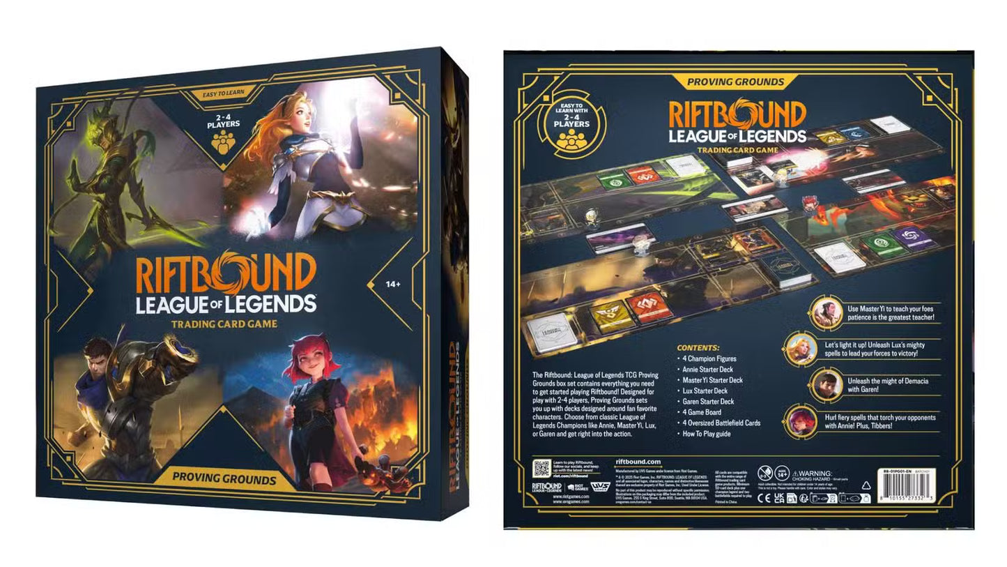 Riftbound Proving Grounds League of Legends – Juego de Cartas Estratégico para 2 a 4 Jugadores