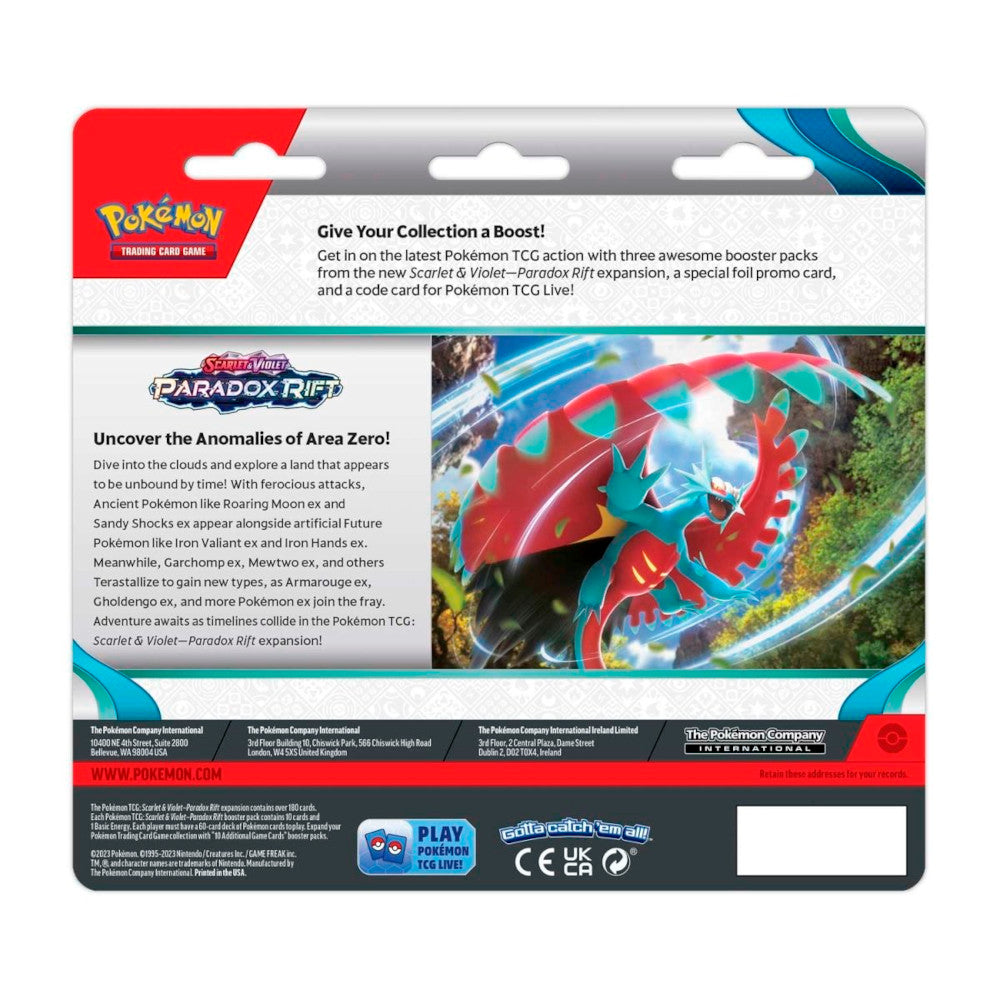 Pokémon PAR Paradox Rift Cetitan 3-Pack Blister – Promo y 3 Sobres (Inglés)