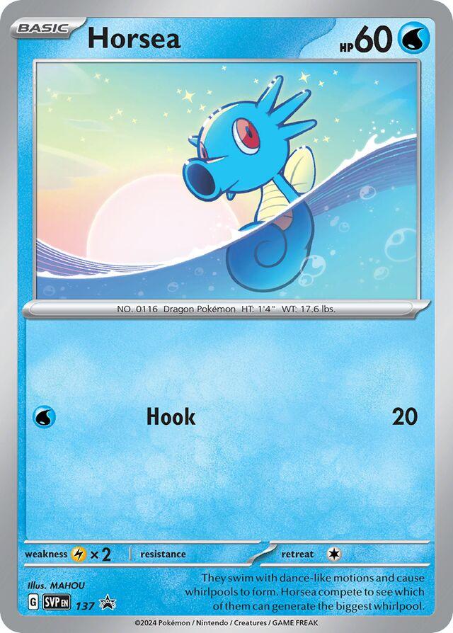Pokémon Scarlet & Violet Stellar Crown Checklane Blister Horsea | Carta Promo Holo + Sobre Sellado + Moneda