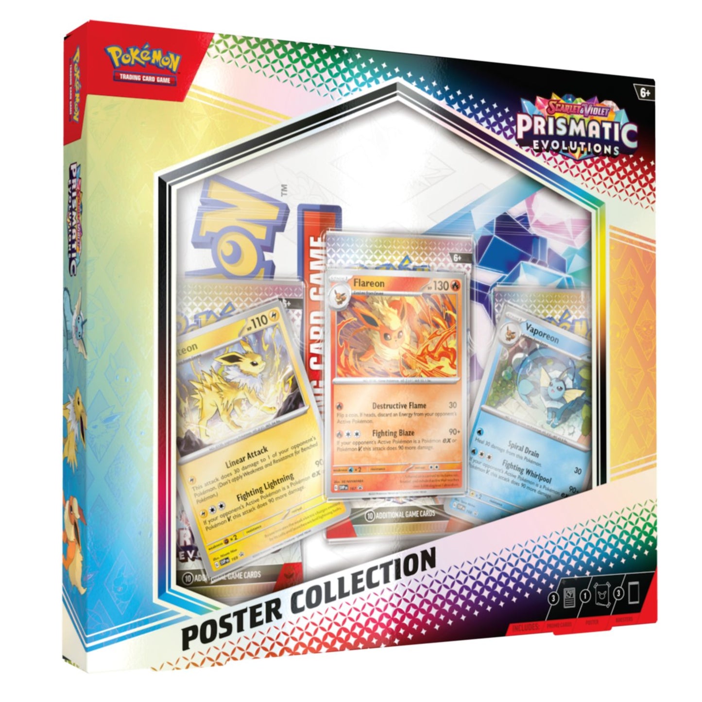 Pokémon Prismatic Evolutions Poster Collection – Set Especial con Sobres y Póster de Eeveelutions