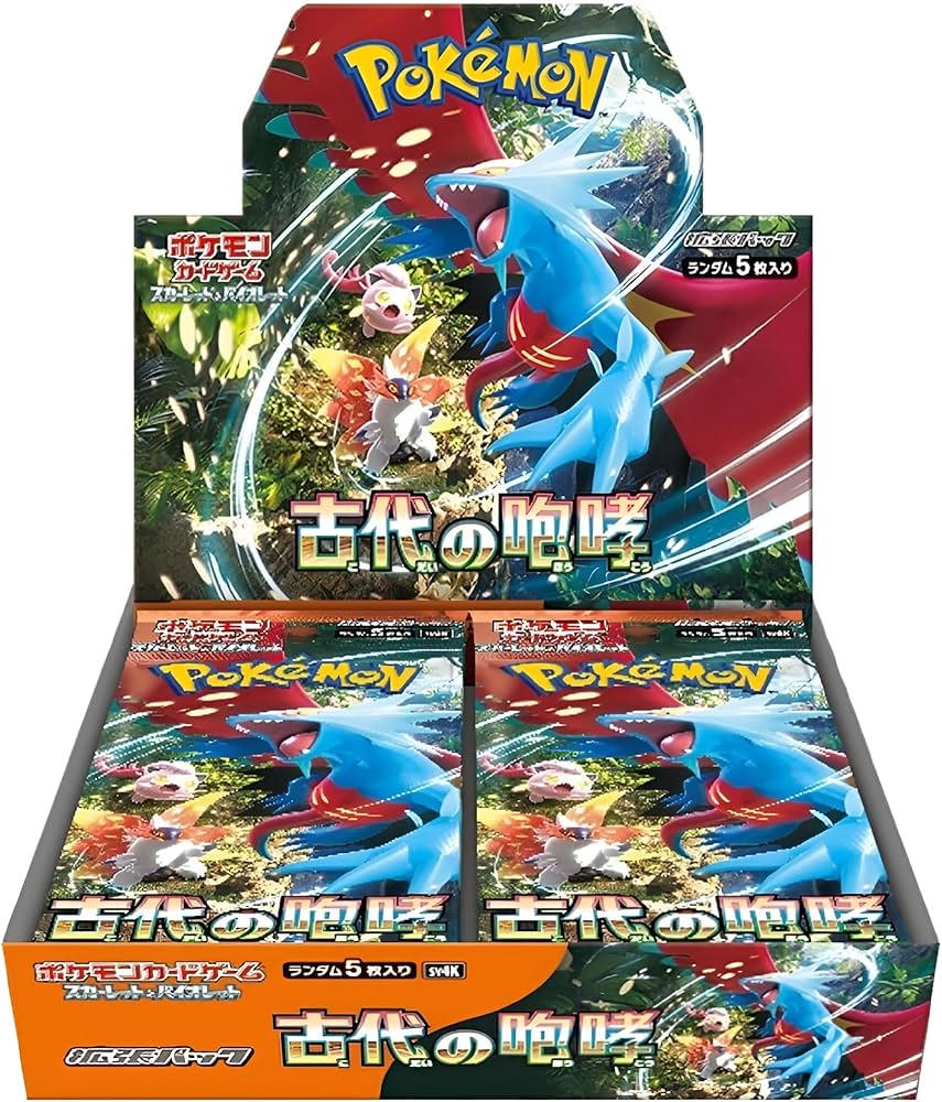 Pokémon Ancient Roar SV4K Booster Box Japonés – 30 Sobres Oficiales de la Serie Scarlet & Violet