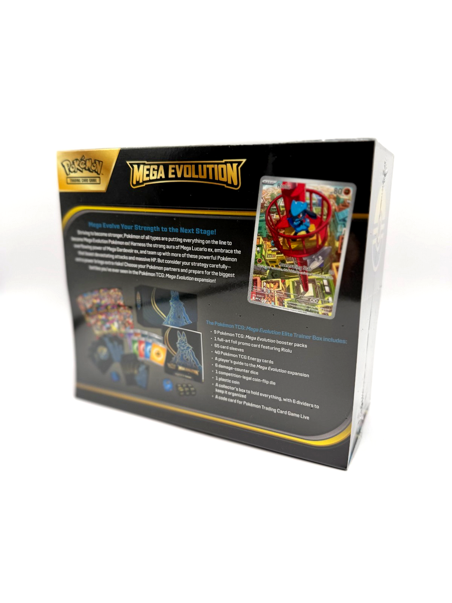 Pokémon Mega Evolution Elite Trainer Box Lucario – Edición Oficial de la Era Mega Evolución