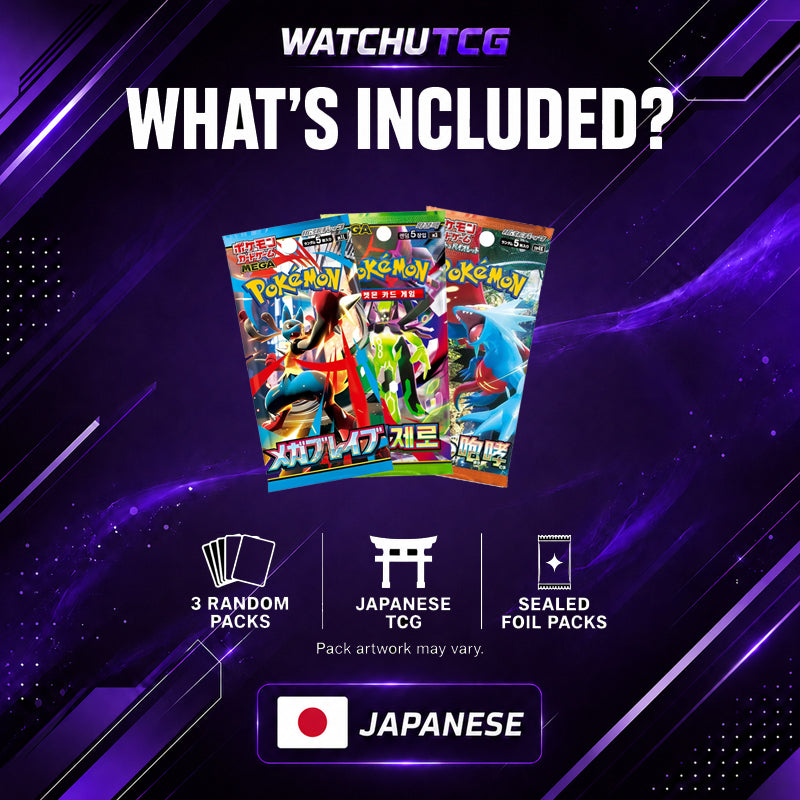Pokémon Mystery Pack 3 Sobres – Scarlet & Violet o Mega Evolution (Japonés)