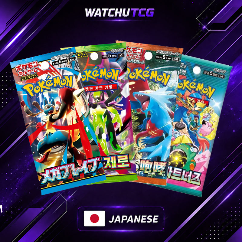 Pokémon Mystery Pack 4 Sobres – Scarlet & Violet o Mega Evolution (Japonés)