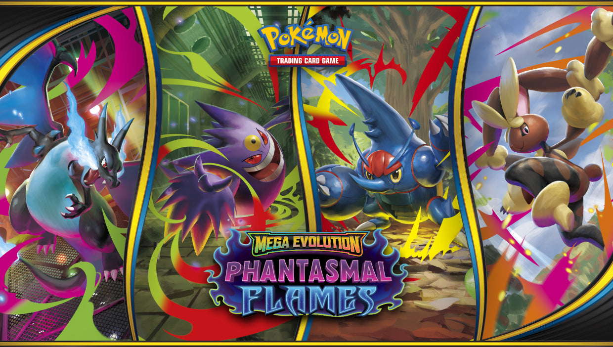 Pokémon Phantasmal Flames Booster Bundle Inglés – 6 Sobres Oficiales de la Era Mega Evolución