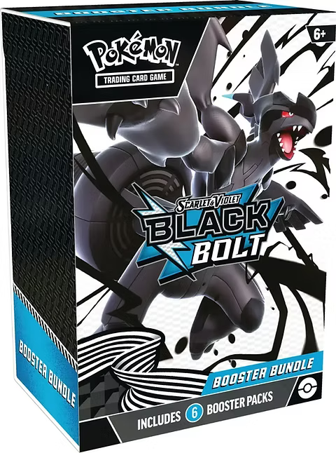 Booster Bundle WFBB Black Bolt Pokémon TCG en Inglés - 6 Sobres por Caja con Cartas Exclusivas