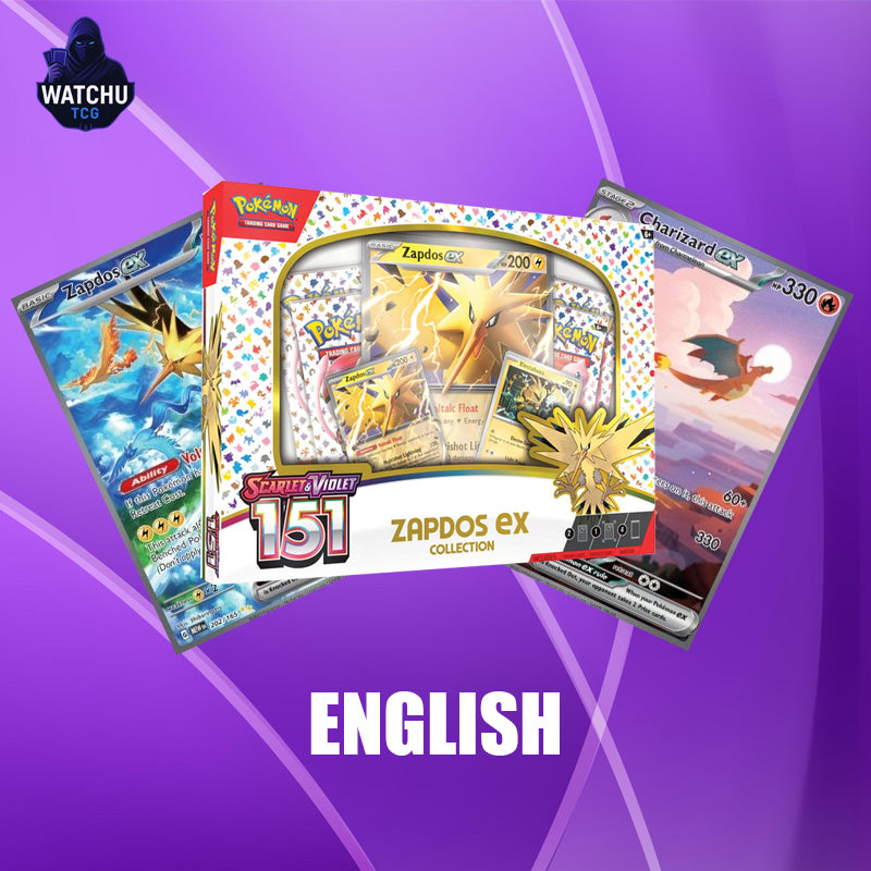 Pokémon TCG Scarlet & Violet 151 Zapdos ex Collection – Promo Zapdos ex + Electabuzz foil + 4 Sobres