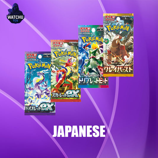 Pokémon Mystery Pack 4 Sobres – Scarlet & Violet o Mega Evolution (Japonés)