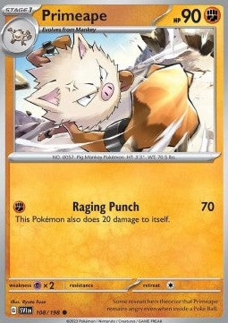 Pokémon OBF Obsidian Flames Annihilape Checklane Blister – 3 Promos, 1 Sobre y Moneda (Inglés)