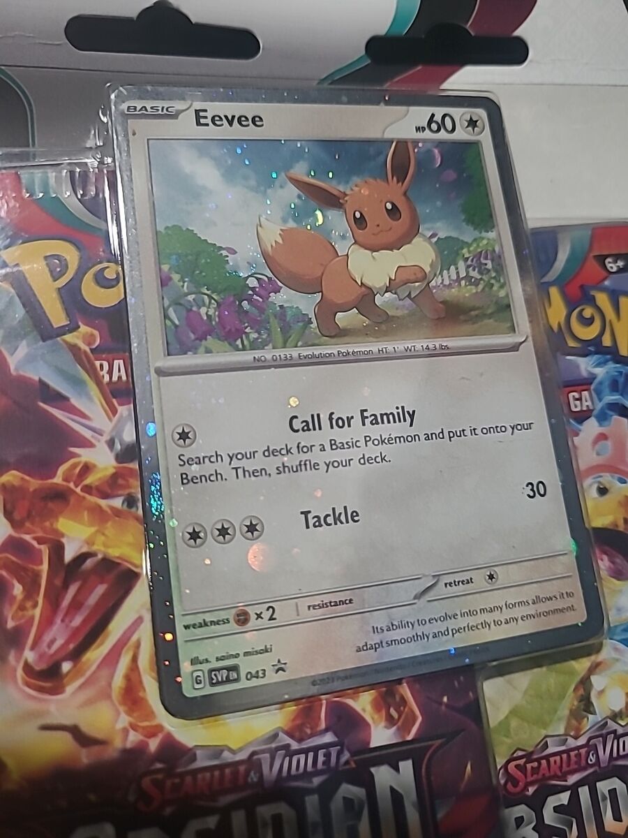 Pokémon OBF Obsidian Flames Eevee 3‑Pack Blister – 1 Promo + 3 Sobres (Inglés)