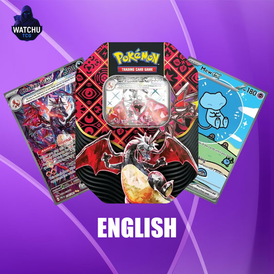 Pokémon TCG Paldean Fates Shiny Charizard ex Tin – Promo Charizard + 4 Sobres de Expansión