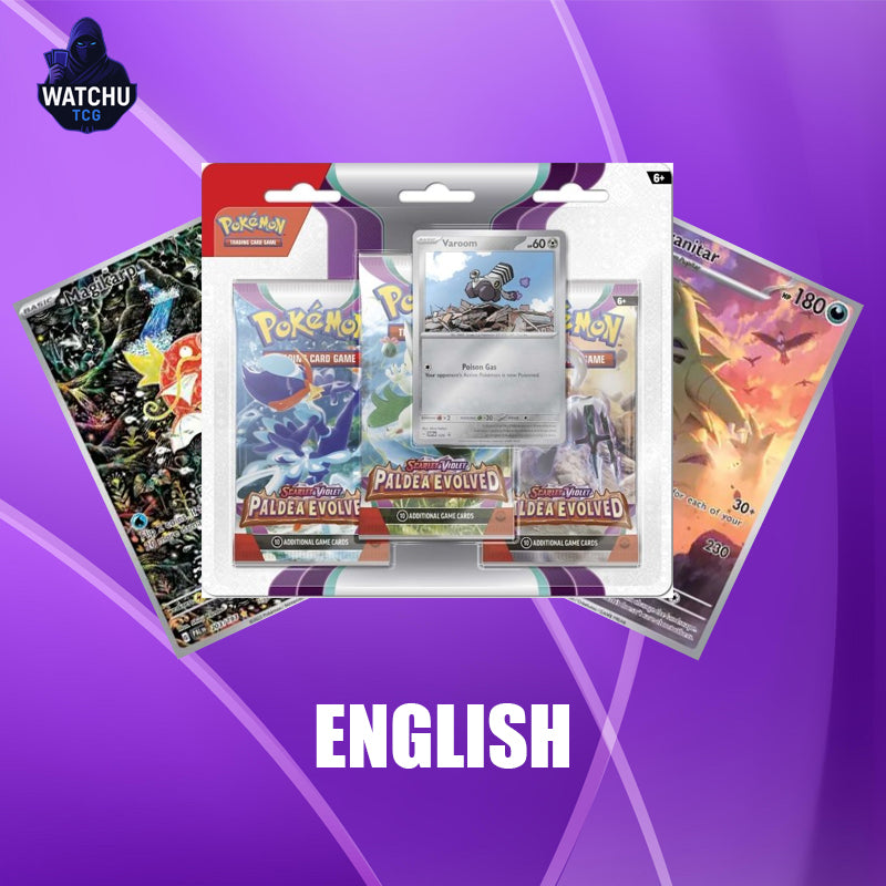 Pokémon Paldea Evolved Blister 3 Sobres con Carta Promo Varoom | Scarlet & Violet Expansión Oficial