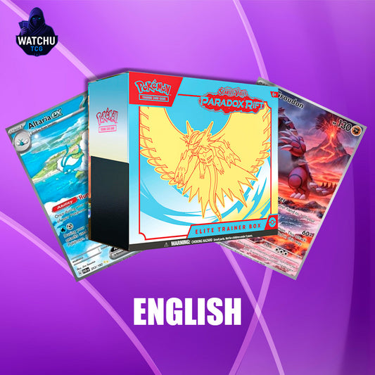 Pokémon PAR Paradox Rift Roaring Moon Elite Trainer Box – Promo, Sobres y Accesorios (Inglés)