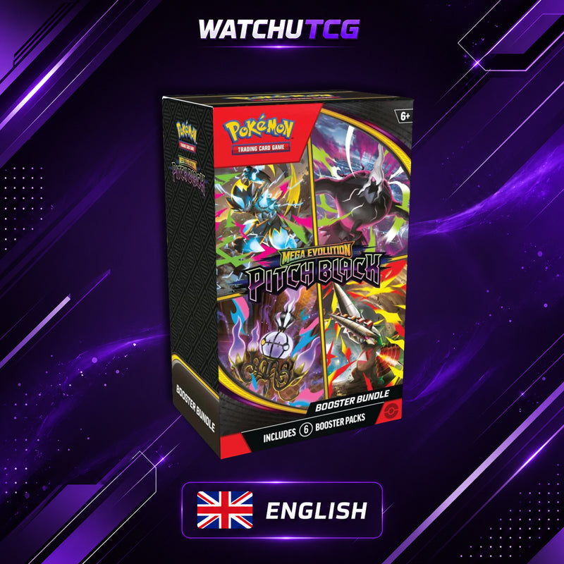 Pokémon TCG Mega Evolution Pitch Black Booster Bundle Ingles – 6 Sobres Sellados