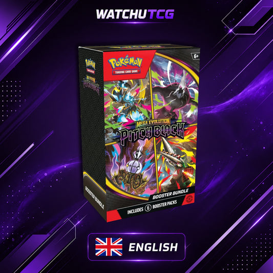 Pokémon TCG Mega Evolution Pitch Black Booster Bundle Ingles – 6 Sobres Sellados
