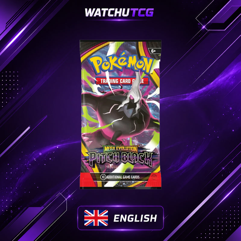 Pokémon TCG Mega Evolution Pitch Black Booster Bundle Ingles – 6 Sobres Sellados