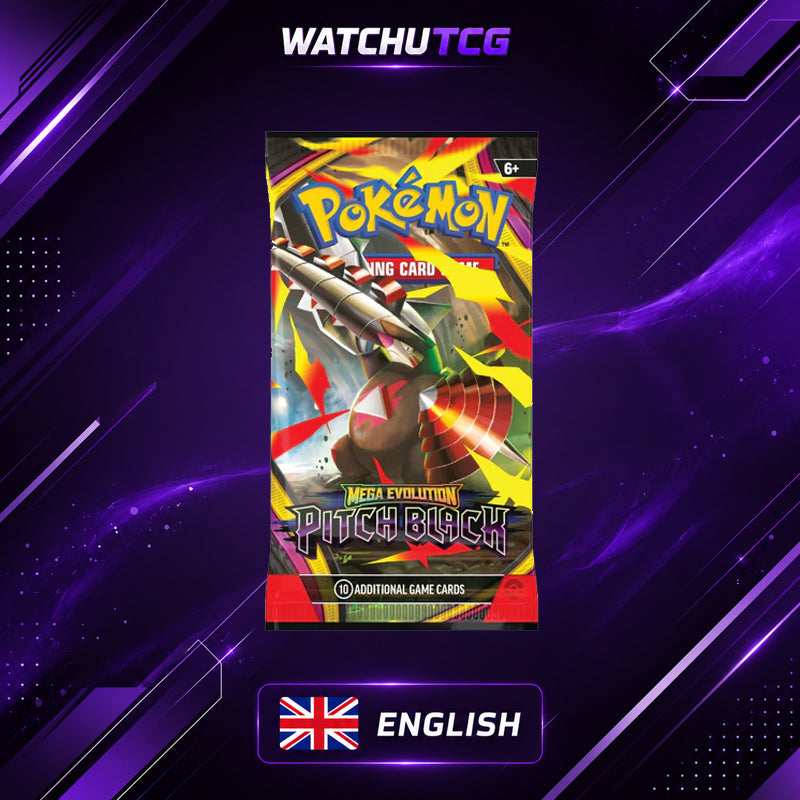 Pokémon TCG Mega Evolution Pitch Black Booster Bundle Ingles – 6 Sobres Sellados