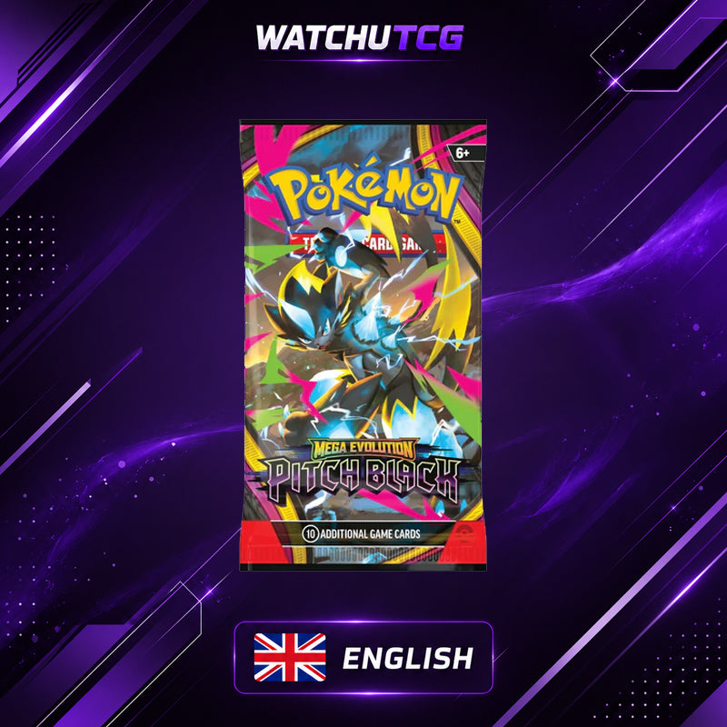 Pokémon TCG Mega Evolution Pitch Black Booster Bundle Ingles – 6 Sobres Sellados