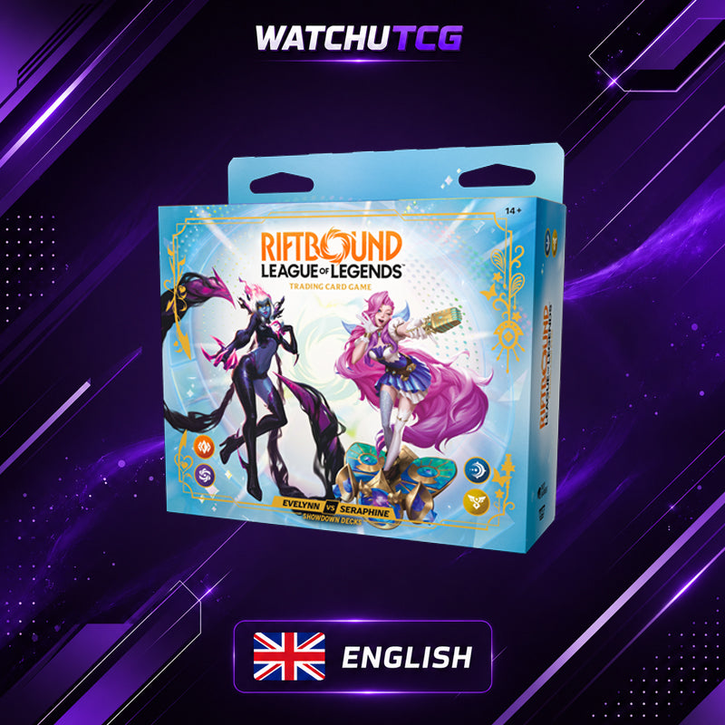 Riftbound League of Legends TCG Radiance Showdown Deck Evelynn vs Seraphine Inglés – 2 Mazos + 2 Sobres