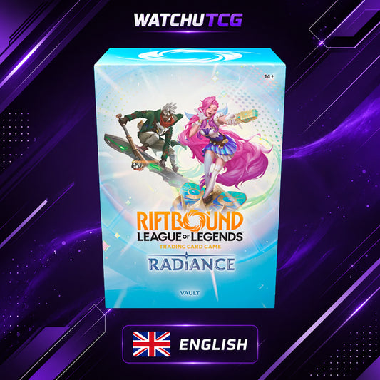 Riftbound League of Legends TCG Radiance Vault Inglés – 6 Sobres + 36 Runas + 3 Tokens Foil