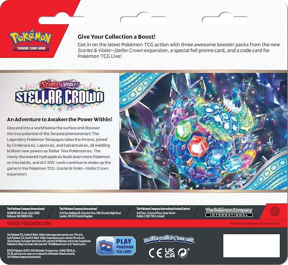 Pokémon SCR Stellar Crown Latias 3-Pack Blister – Promo y 3 Sobres (Inglés)