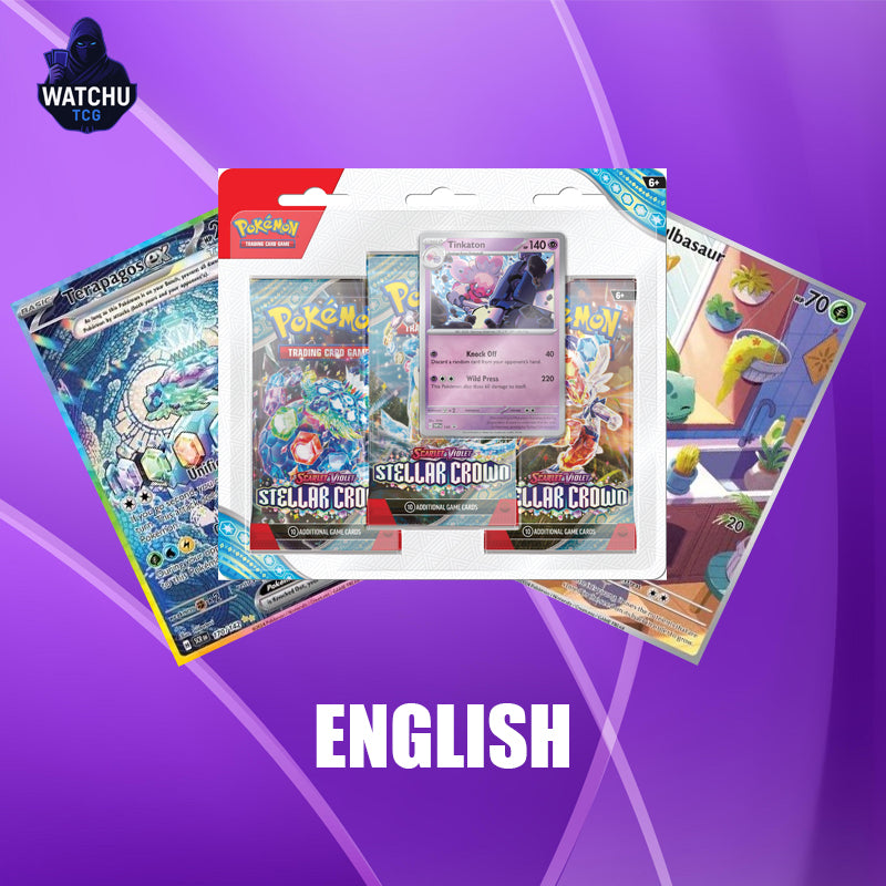 Pokémon SCR Stellar Crown Tinkaton 3-Pack Blister – Promo y 3 Sobres (Inglés)