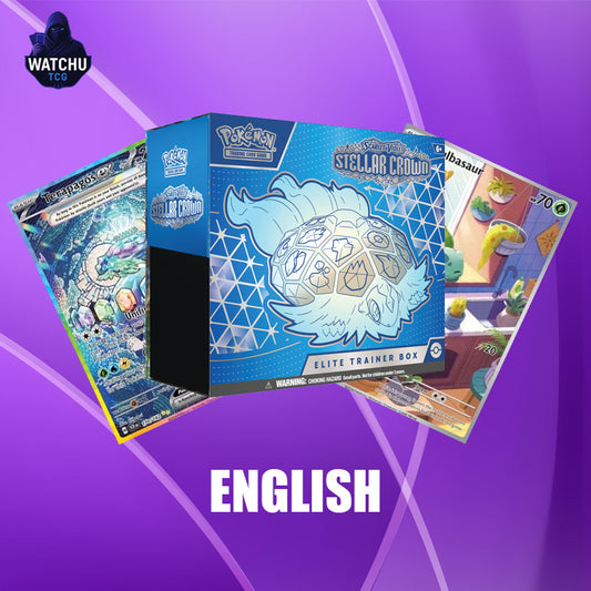 Pokémon TCG Scarlet & Violet: Stellar Crown Elite Trainer Box con 9 Sobres, Carta Promoa Noctowl y Accesorios de Colección