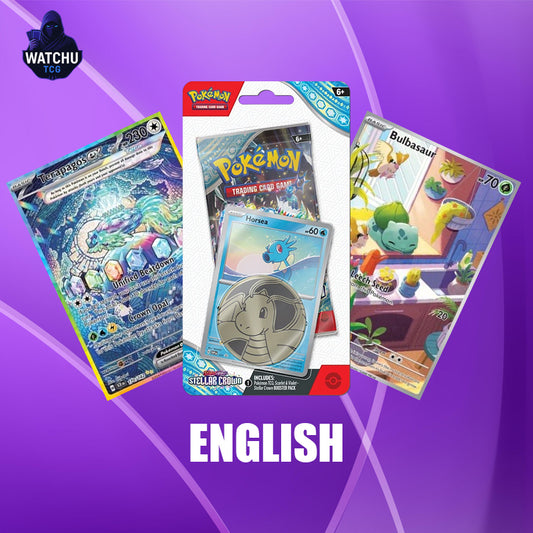 Pokémon Scarlet & Violet Stellar Crown Checklane Blister Horsea | Carta Promo Holo + Sobre Sellado + Moneda