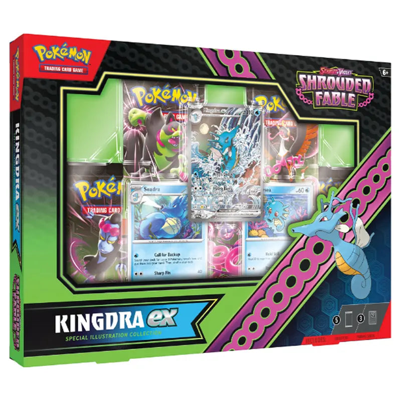 Pokémon SFA Shrouded Fable Kingdra ex Special Illustration Collection – 5 Sobres + 3 Cartas Promocionales (Inglés)