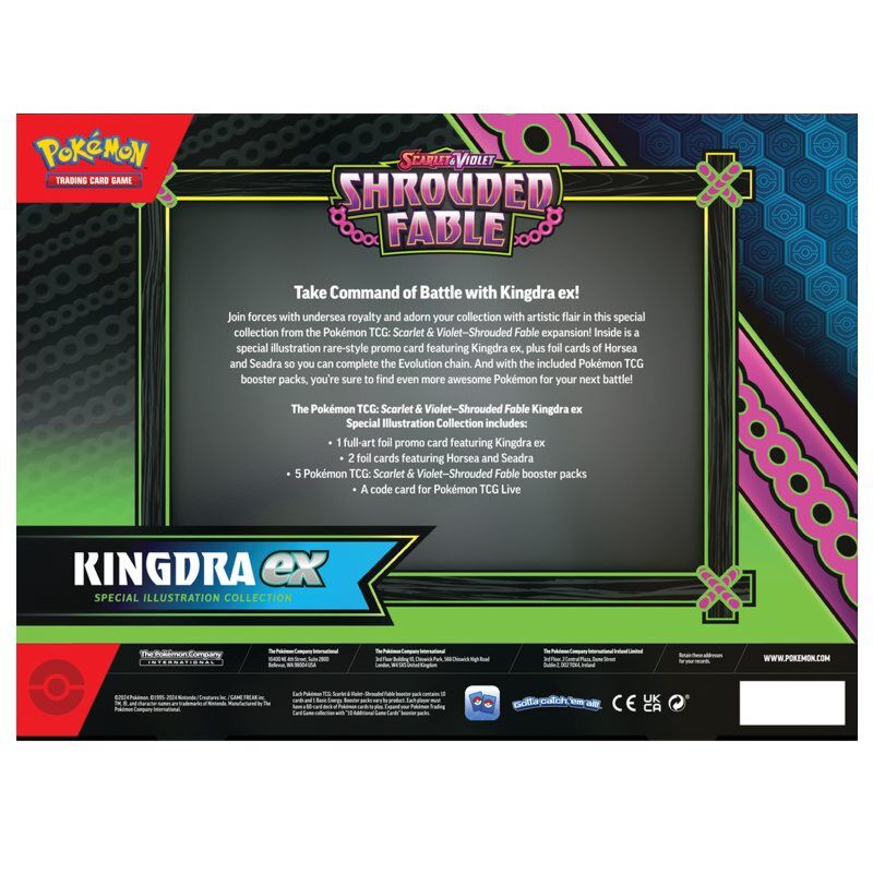 Pokémon SFA Shrouded Fable Kingdra ex Special Illustration Collection – 5 Sobres + 3 Cartas Promocionales (Inglés)