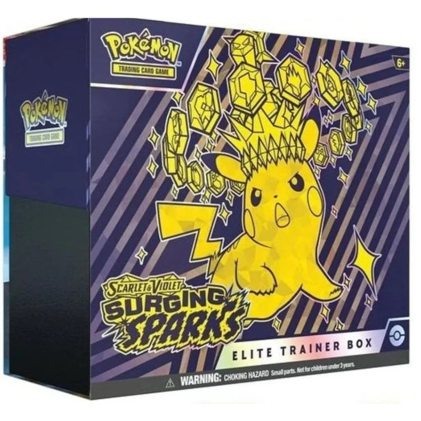 Pokémon SSP Surging Sparks Elite Trainer Box – 9 Sobres + Carta Promo (Inglés)