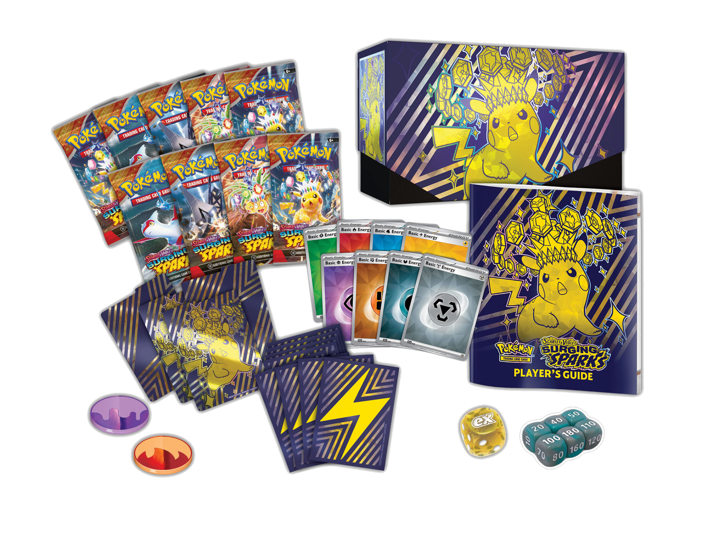 Pokémon SSP Surging Sparks Elite Trainer Box – 9 Sobres + Carta Promo (Inglés)