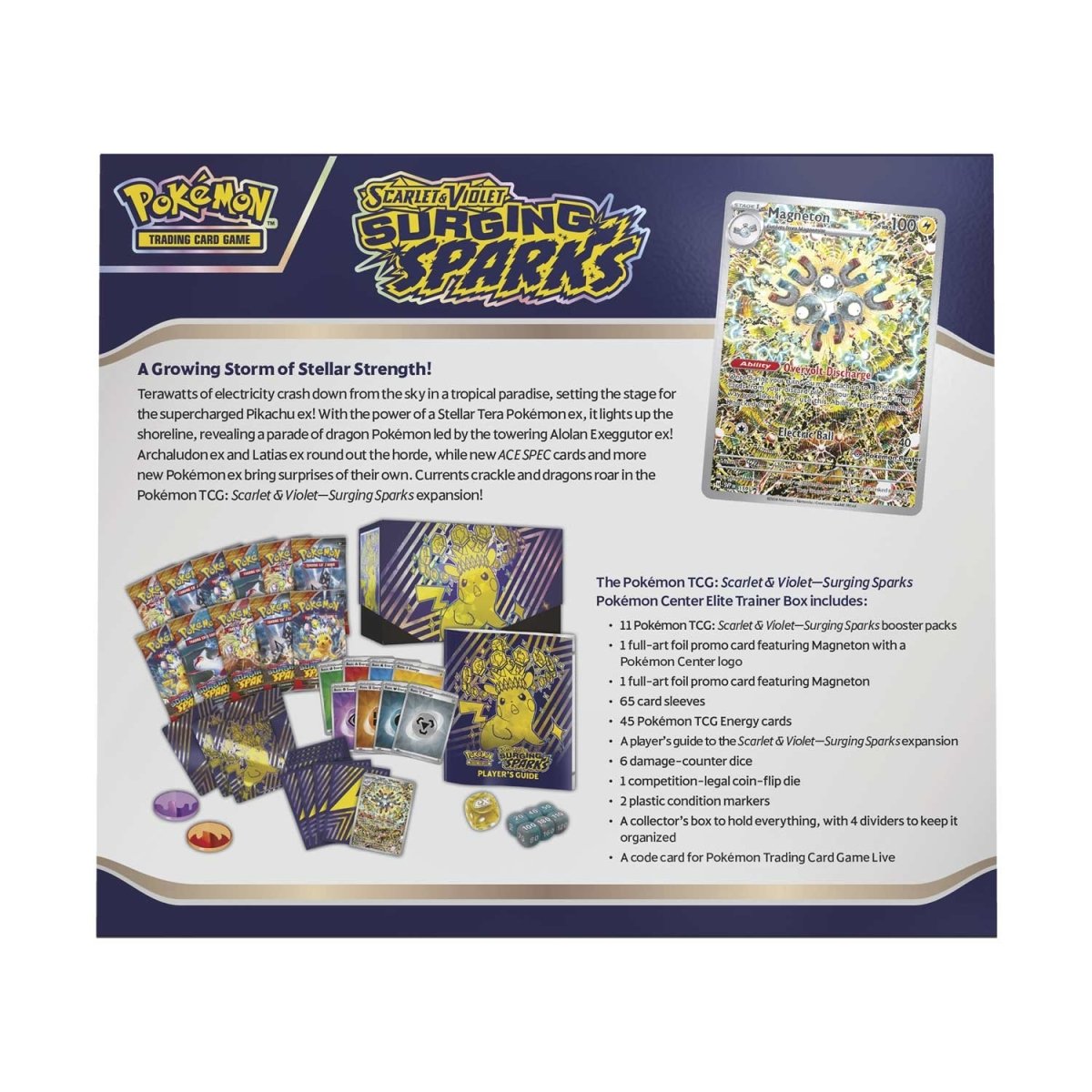 Pokémon SSP Surging Sparks Elite Trainer Box – 9 Sobres + Carta Promo (Inglés)