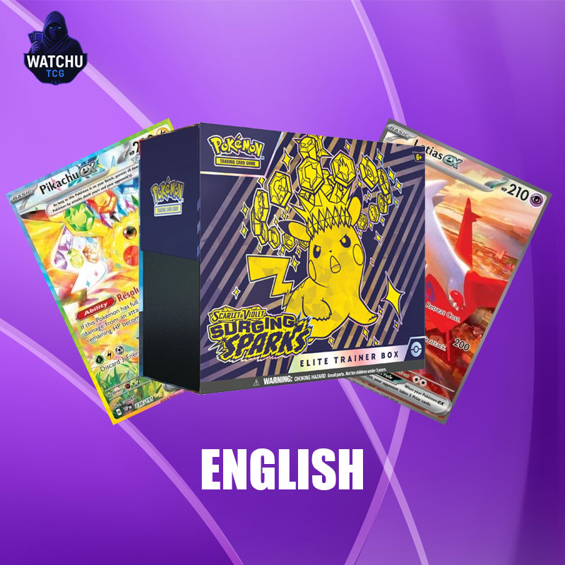 Pokémon SSP Surging Sparks Elite Trainer Box – 9 Sobres + Carta Promo (Inglés)