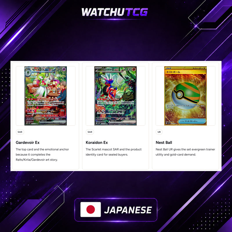 Pokémon Scarlet EX Booster Box Japonés – 30 Sobres Oficiales Scarlet & Violet SV1S