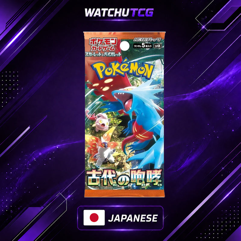 Pokémon Ancient Roar SV4K Booster Box Japonés – 30 Sobres Oficiales de la Serie Scarlet & Violet