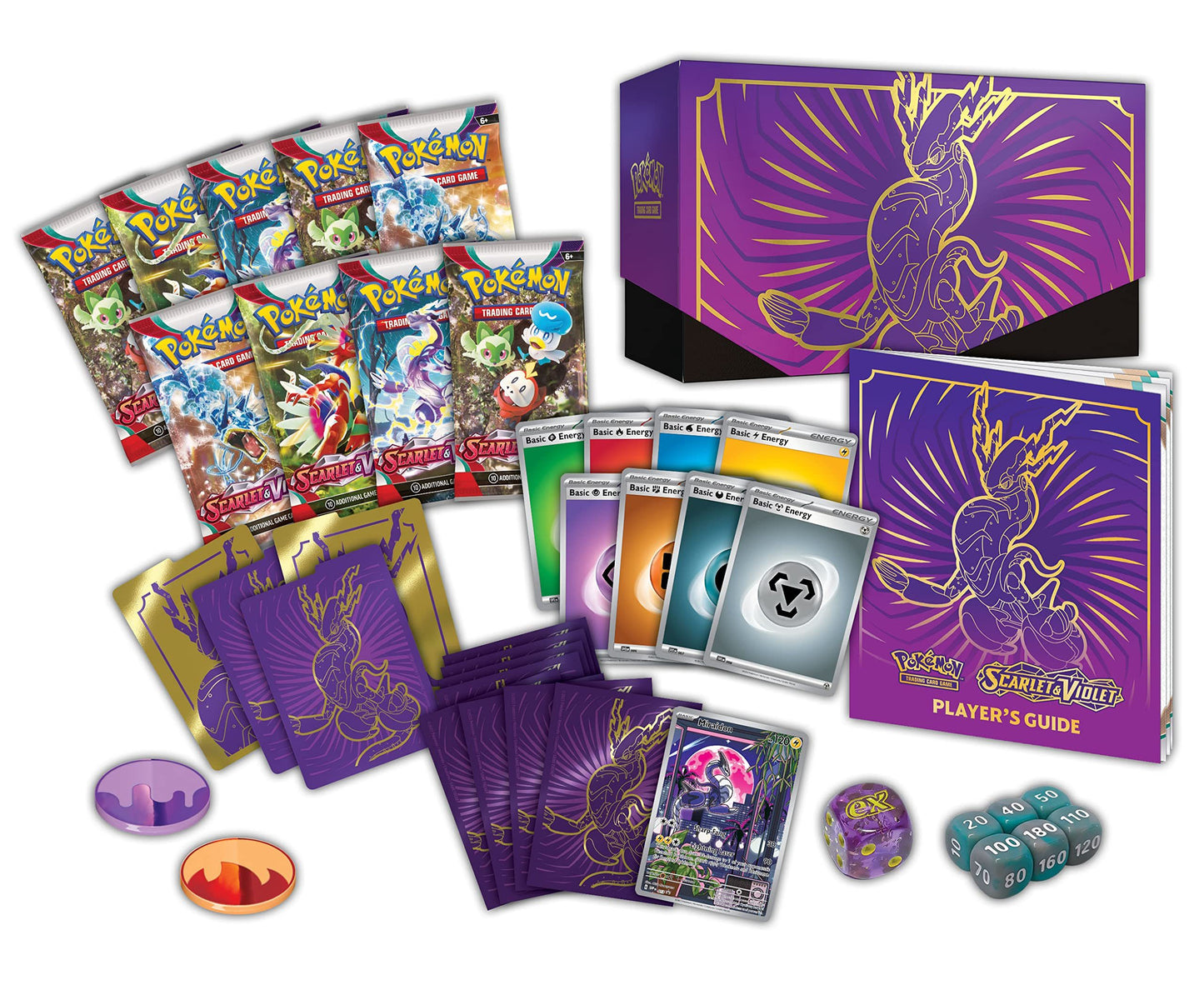Pokémon SVI Scarlet & Violet Miraidon Elite Trainer Box – 9 Sobres + Carta Promo (Inglés)