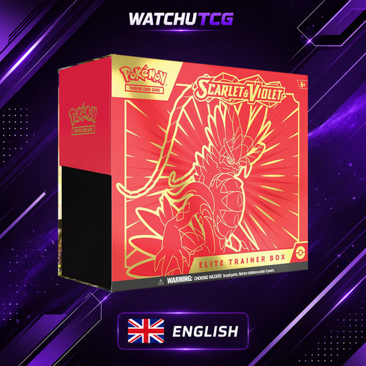 Pokémon SVI Scarlet & Violet Koraidon Elite Trainer Box – 9 Sobres + Carta Promo (Inglés)