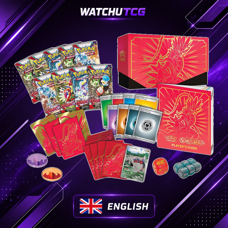 Pokémon SVI Scarlet & Violet Koraidon Elite Trainer Box – 9 Sobres + Carta Promo (Inglés)